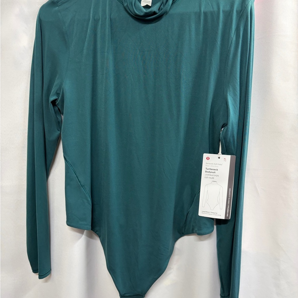 Lululemon Teal Turtleneck Bodysuit.
